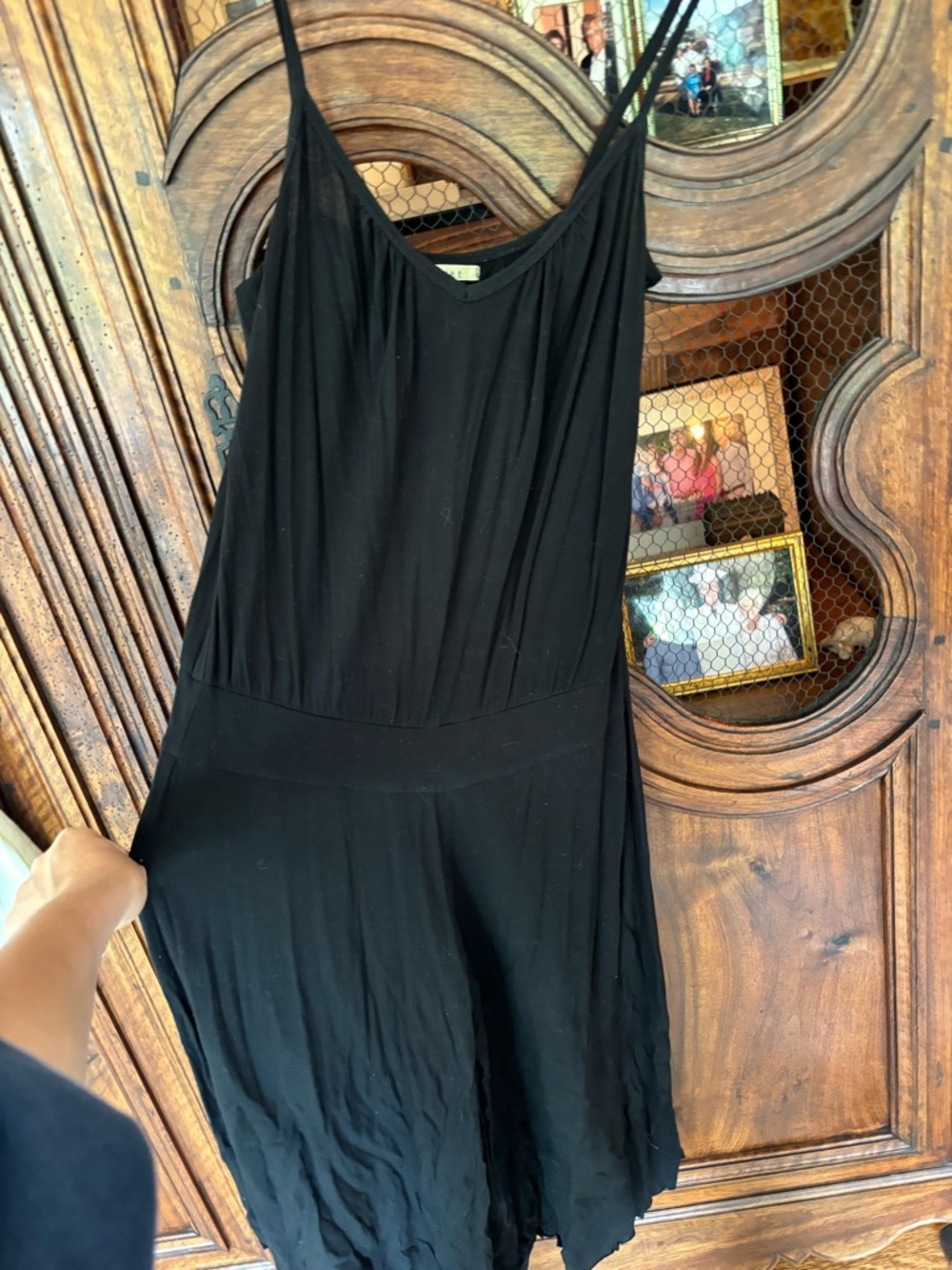 Velvet brand black capri romper